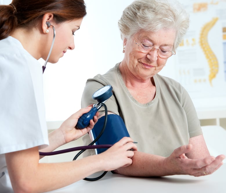 older lady blood pressure
